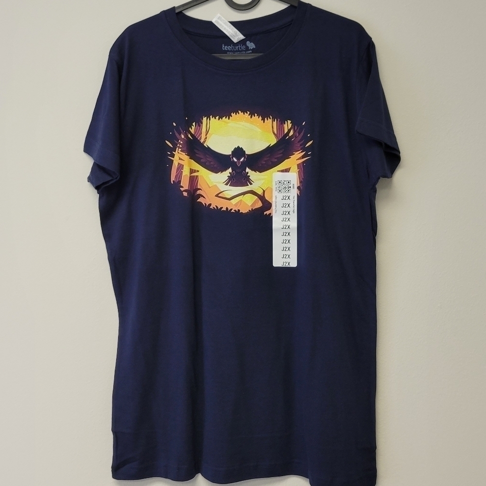 Teeturtle The powerful eagle graphic t-shirt Blue 2XL - Picture 8 of 8